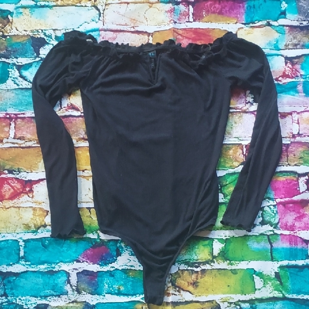Rue21 Black Off-Shoulder Bodysuit
